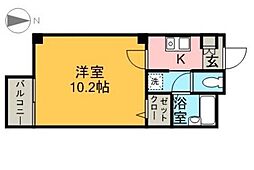 ロイヤルハウス西泉弐番館 1Kの間取図画像