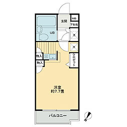 ローズガーデン36番館 ワンルームの間取図画像