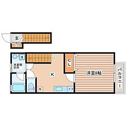 アスコット大野田 1Kの間取図画像