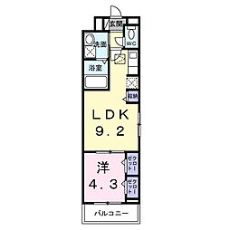 リッシュ メゾン 1LDKの間取図画像