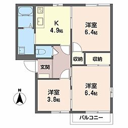 スリーゼiオブラC 3Kの間取図画像