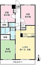 ウィルコート 3LDKの間取図画像
