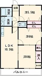 サンクチュアリA 3LDKの間取図画像
