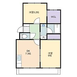 第三ゴトウハイツ 2DKの間取図画像