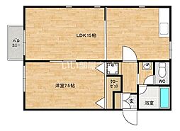 アネックスサトウ8 1LDKの間取図画像