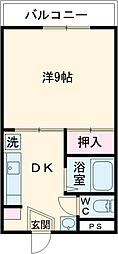 ロゼッタWEST 1Kの間取図画像