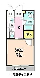 高根台ビレッジ 1Kの間取図画像