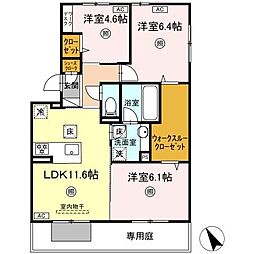 D-ROOM鷹の巣 3LDKの間取図画像