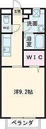 サープラスM'sHILL 1Kの間取図画像