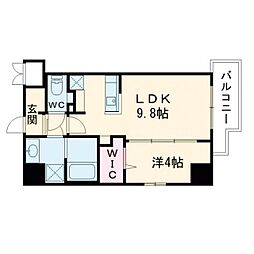 ミラージュパレス天王寺堀越町 1LDKの間取図画像