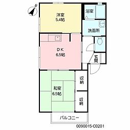フレグランス大久保C 2DKの間取図画像