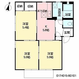 シャーメゾンK・B 3Kの間取図画像