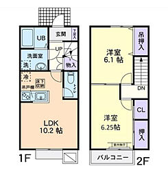 ファミーユ 2LDKの間取図画像