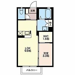 シャルマン昭和 1LDKの間取図画像