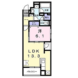 カーサ コロレ 1LDKの間取図画像