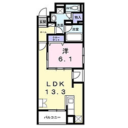 カーサ コロレ 1LDKの間取図画像