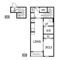 ミオレ 1LDKの間取図画像