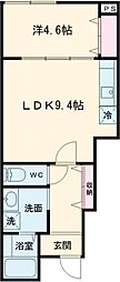 Ocean 松阪 1LDKの間取図画像