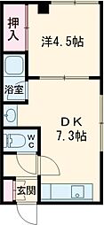マンション永興 1DKの間取図画像