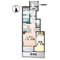 レコルテ(recolte) 1LDKの間取図画像