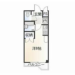 グランデュール56 ワンルームの間取図画像
