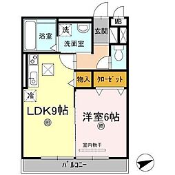 ステラ2 1LDKの間取図画像