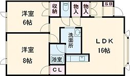 スマイル21 2LDKの間取図画像