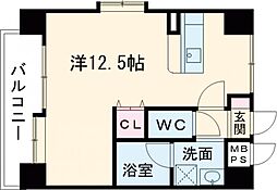 Queen's熊本駅前 ワンルームの間取図画像