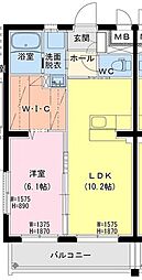 デイライト ヒルズ 1LDKの間取図画像