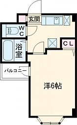 ミルキィウェイ 1Kの間取図画像