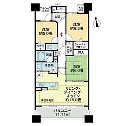 ライオンズ岐阜セントマークス壱番館 3LDKの間取図画像