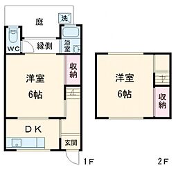 ネスタ島橋 2DKの間取図画像