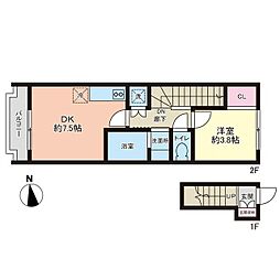 Star rich court(スターリッチコート 1DKの間取図画像