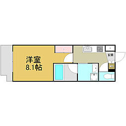 S-FORT熱田六番 1Kの間取図画像
