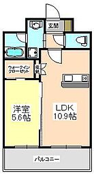 リブラ久和 1LDKの間取図画像