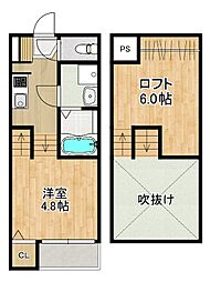 MODERNPALAZZOイサハヤS.R. 1SKの間取図画像