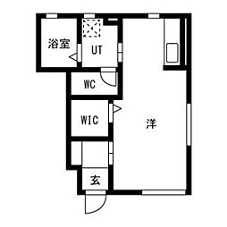 レフィナード・さくら 中野町 1Kの間取図画像