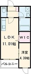 BraveBase大牟田 1LDKの間取図画像
