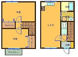 プレジール 2LDKの間取図画像