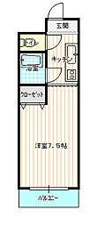 MaisonLavender16 1Kの間取図画像