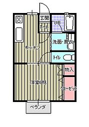 コーポYE 1DKの間取図画像