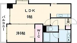 ナイスマンションST九品寺 1LDKの間取図画像