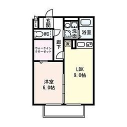 瀬田メディエートプラザA棟 1LDKの間取図画像