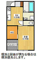 Breath 1DKの間取図画像