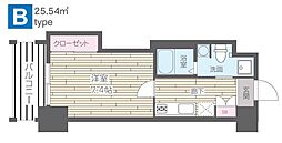 HF四条河原町レジデンス 1Kの間取図画像