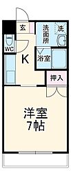 マンション森島 1Kの間取図画像