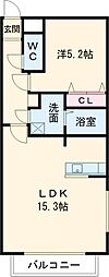 コッコラーレ 1LDKの間取図画像