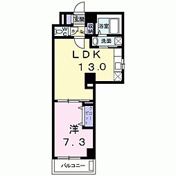 キャッスル・M 1LDKの間取図画像
