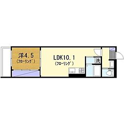 プレミアム泉の森 1LDKの間取図画像