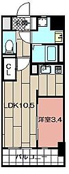THE APARTMENT開 1LDKの間取図画像